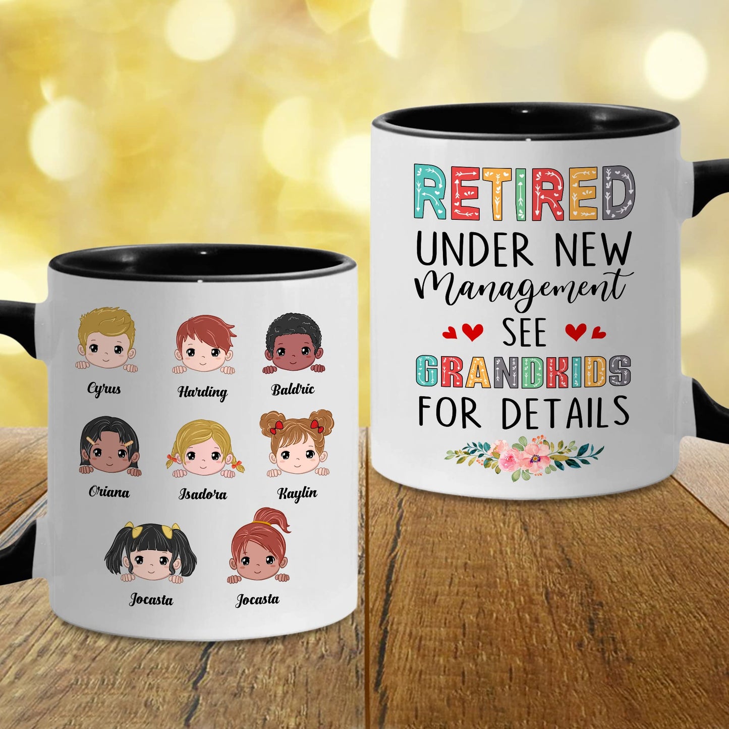 Retired Mug Retirement Mug Retired Under New Management See Grandkids For Details Mug Funny Happy Retirement Gift For Grandma Women From Grandkids On Mothers Day Birthday Christmas Accent 11OZ