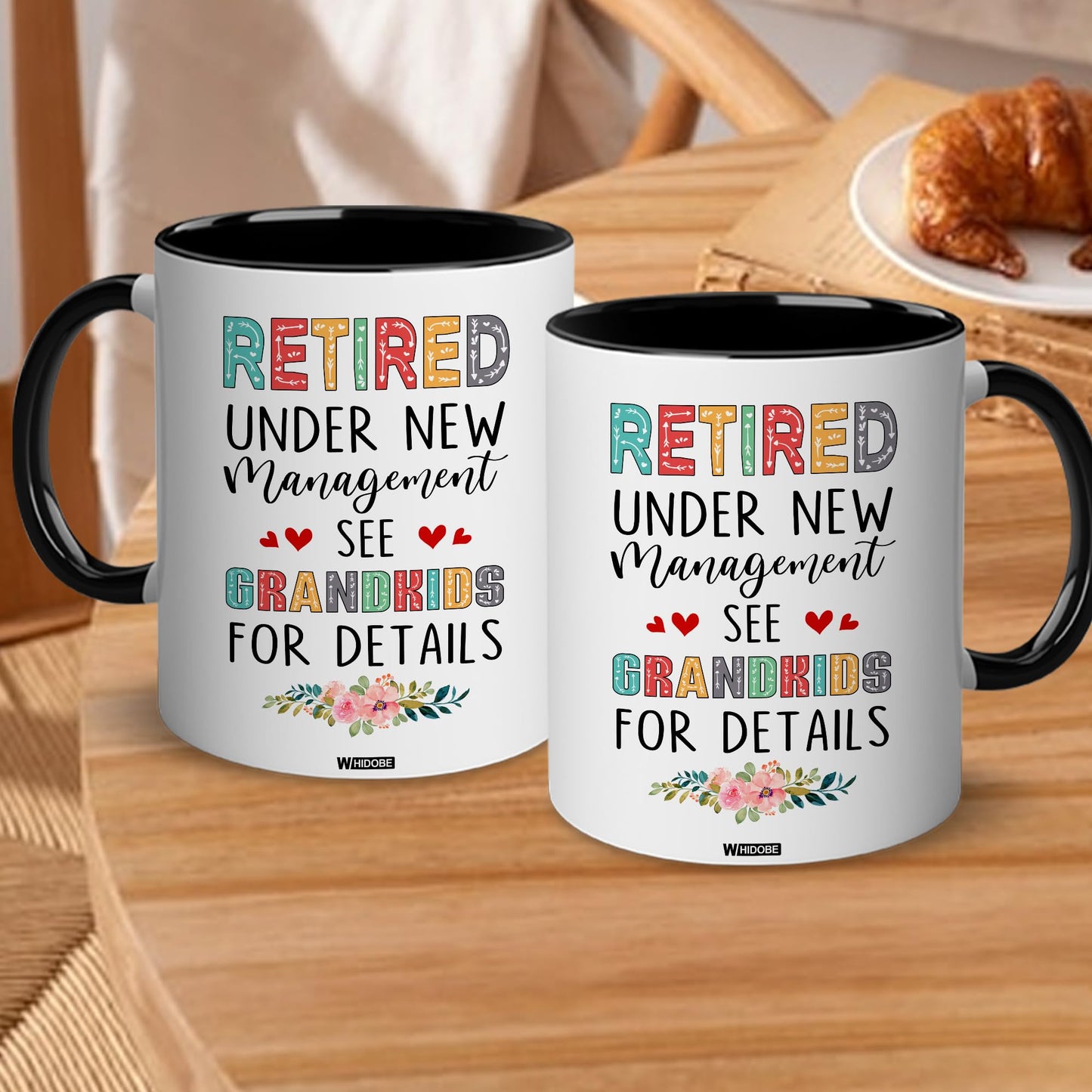 Retired Mug Retirement Mug Retired Under New Management See Grandkids For Details Mug Funny Happy Retirement Gift For Grandma Women From Grandkids On Mothers Day Birthday Christmas Accent 11OZ