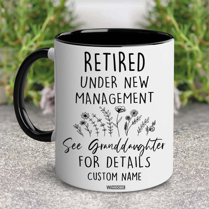 Retirement Gifts for Women, Retirement Gifts for Grandma, Woman, Mom, Coworker, Retired Mug Retired Under New Management See Grandkids For Details Mug For Mothers Day Birthday Christmas 11OZ