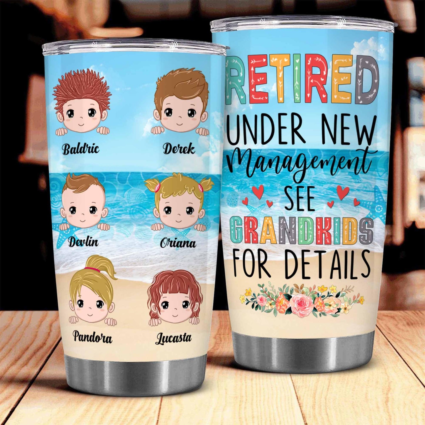 Retirement Gifts - Retirement Tumbler - Retired Under New Management See Wife For Details Tumbler, Quitter, Retired Gifts, Husband, Dad, Boyfriend, Men, Christmas, Fathers day, Boss 20OZ