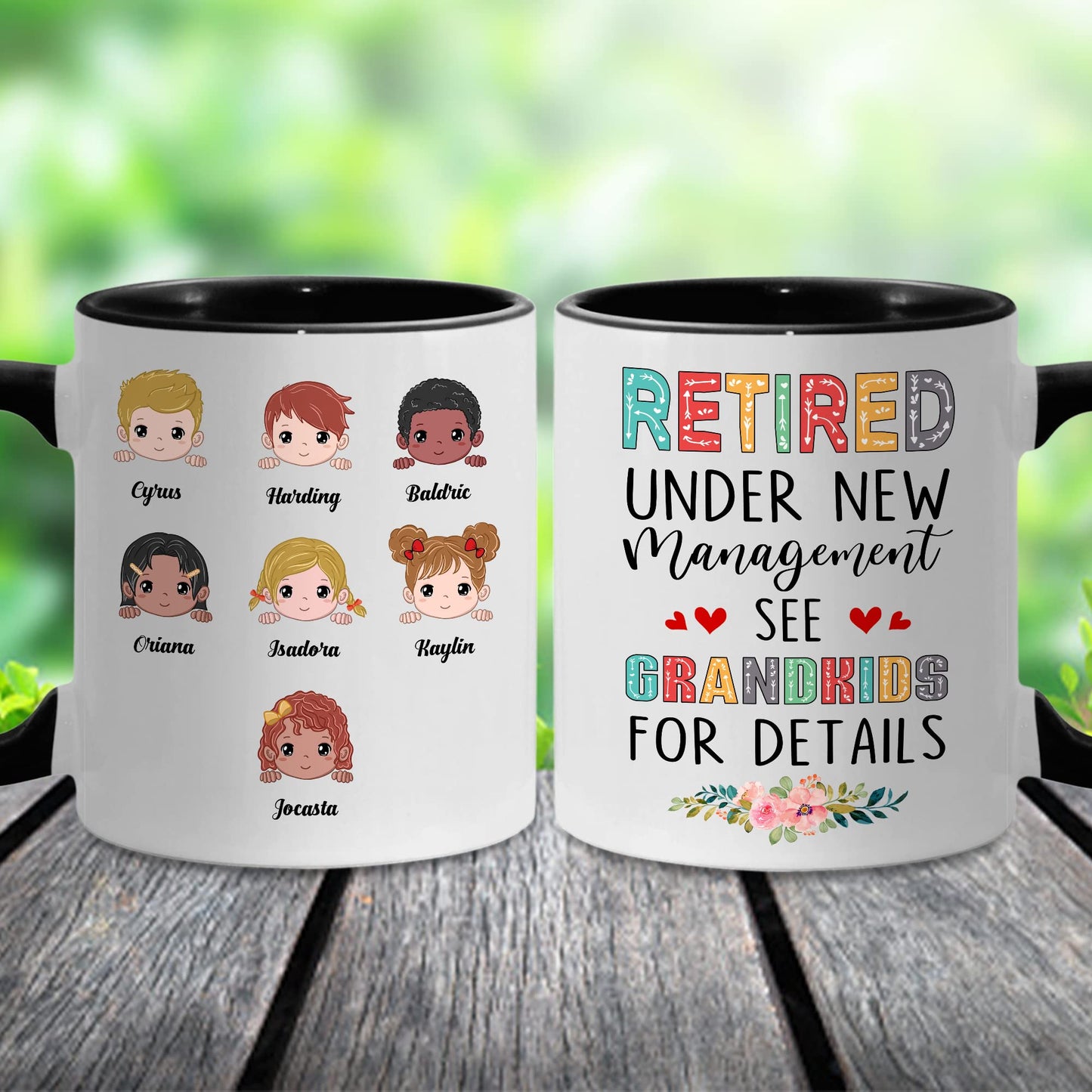 Retired Mug Retirement Mug Retired Under New Management See Grandkids For Details Mug Funny Happy Retirement Gift For Grandma Women From Grandkids On Mothers Day Birthday Christmas Accent 11OZ