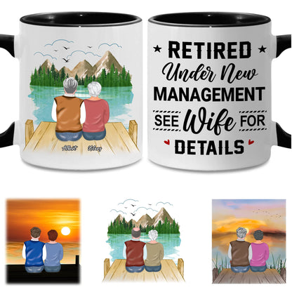Retirement Mug, Retired Under New Management See Wife For Details Mug, Quitter, Retirement Gifts, Retired Gifts, Husband, Dad, Boyfriend, Men, Women, Woman Christmas Fathers day, Boss