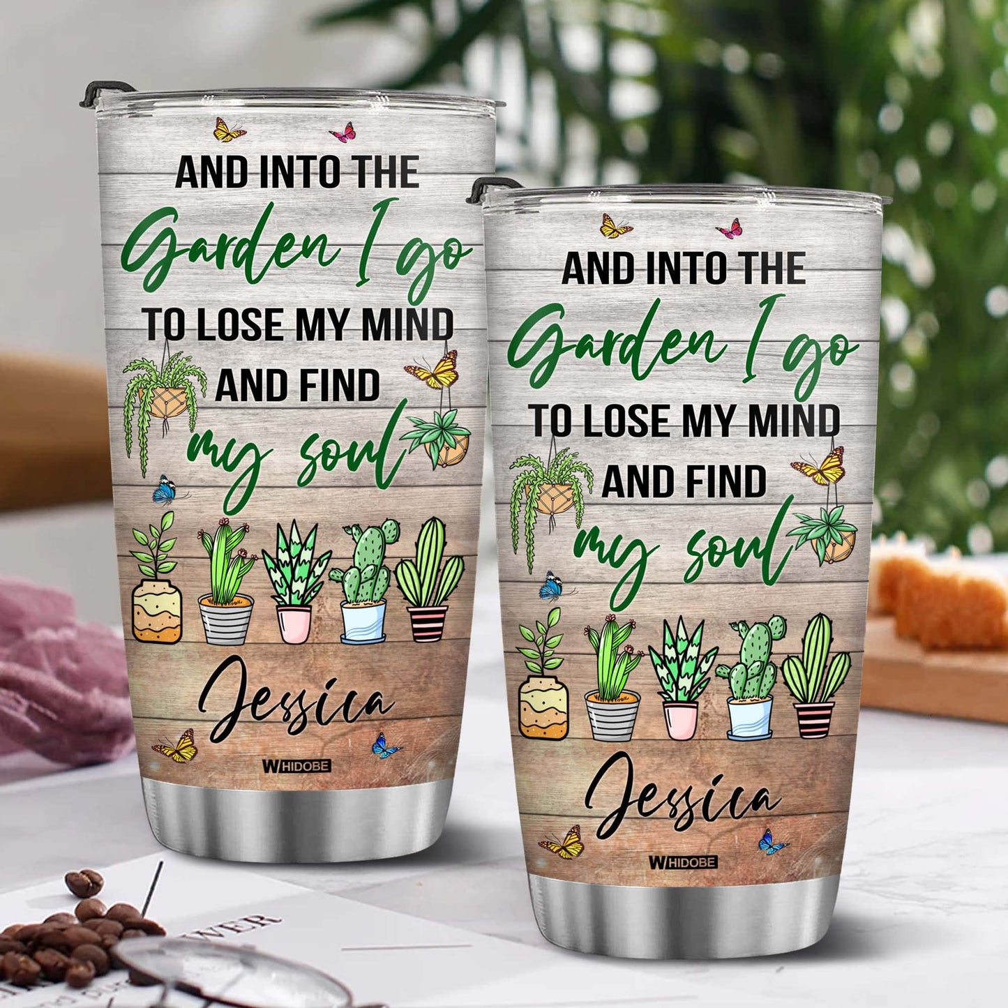 Stainless Steel Gardening Mug, 20 oz, Plant Lover's Tumbler, Insulated Drinking Cup