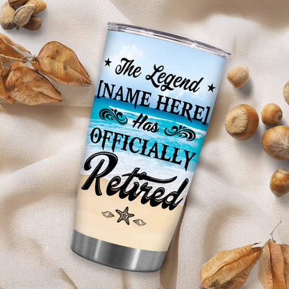 Retirement Gifts - Retirement Tumbler - The legend has retired Tumbler for Women Men Dad Mom Retired Calendar Tumbler Coworkers Idea for Fathers Mothers Day Birthday Christmas 20OZ