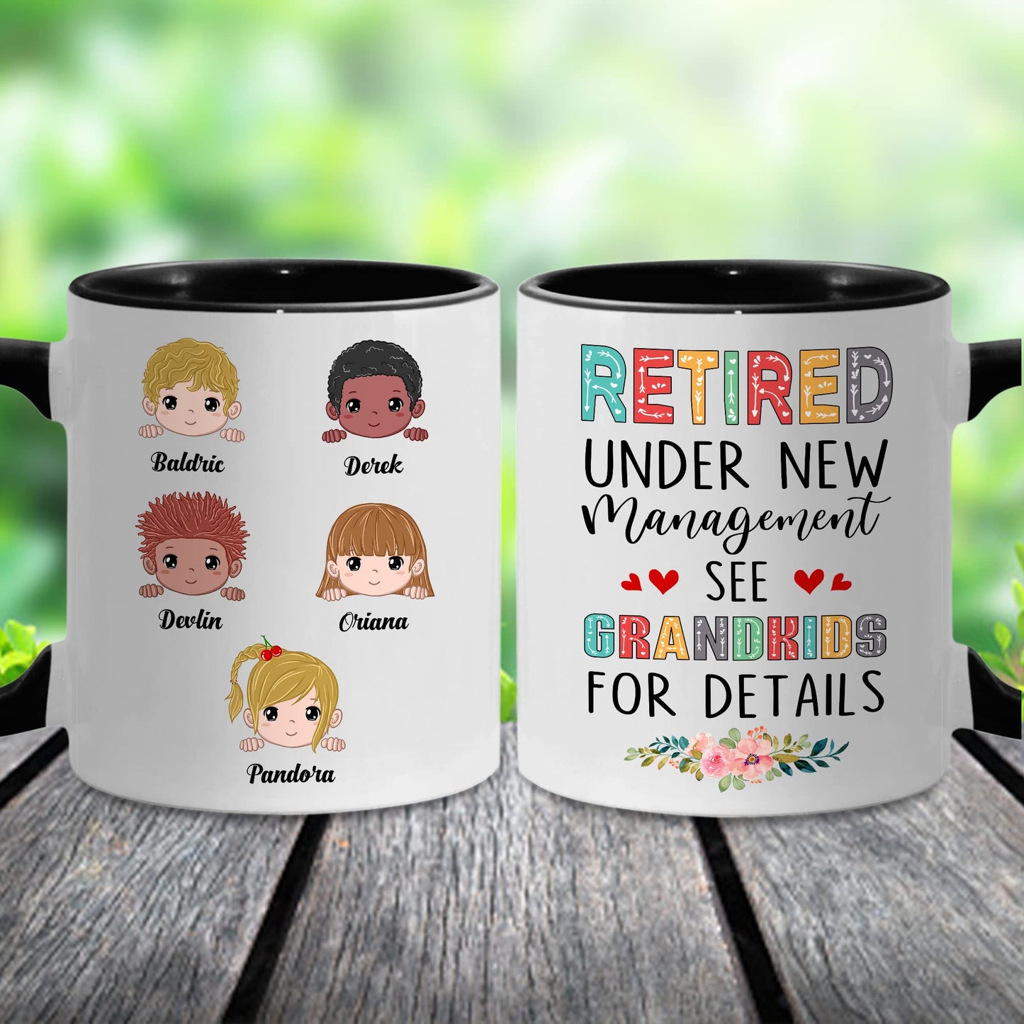 Retired Mug Retirement Mug Retired Under New Management See Grandkids For Details Mug Funny Happy Retirement Gift For Grandma Women From Grandkids On Mothers Day Birthday Christmas Accent 11OZ