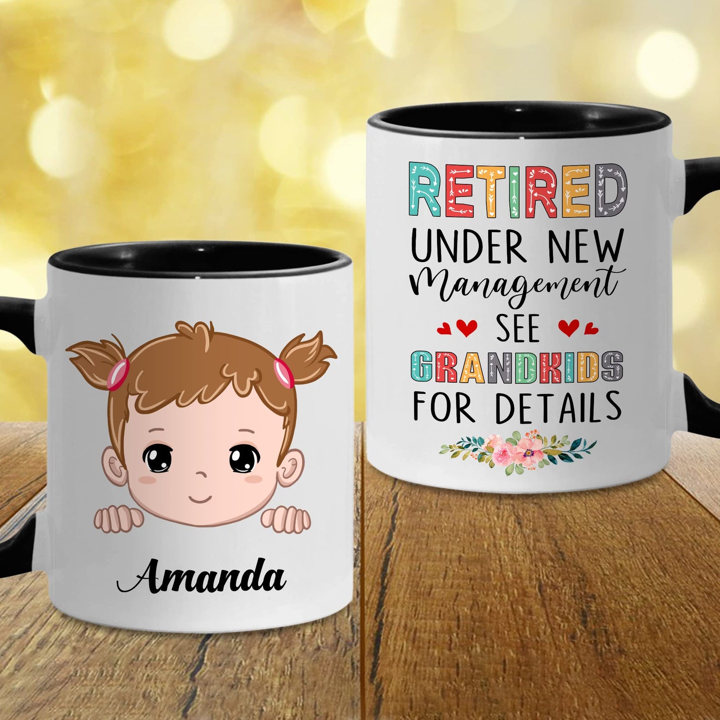 Retired Mug Retirement Mug Retired Under New Management See Grandkids For Details Mug Funny Happy Retirement Gift For Grandma Women From Grandkids On Mothers Day Birthday Christmas Accent 11OZ