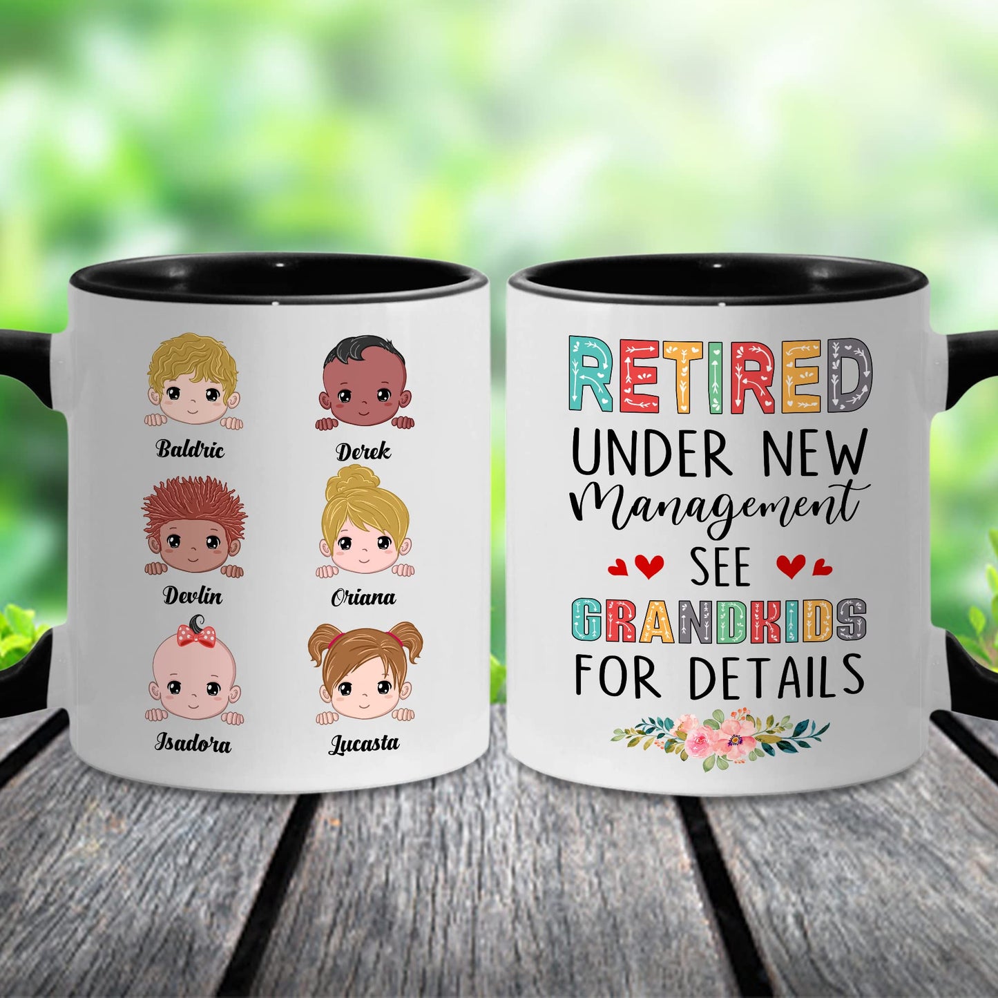 Retired Mug Retirement Mug Retired Under New Management See Grandkids For Details Mug Funny Happy Retirement Gift For Grandma Women From Grandkids On Mothers Day Birthday Christmas Accent 11OZ