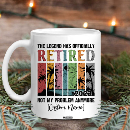 Funny Retirement Gift Mug Retired Not My Problem Any More Mug for Women Men Dad Mom Retired Calendar Mug Coworkers Office Family Idea for Her Nurse Mothers Day Birthday Anniversary Christmas