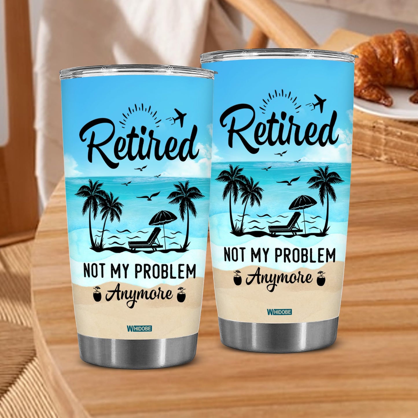 Retirement Gifts - Retirement Tumbler - Retired Not My Problem Any More Tumbler for Women Men Dad Mom Retired Calendar Tumbler Coworkers Idea for Fathers Mothers Day Birthday Christmas 20OZ