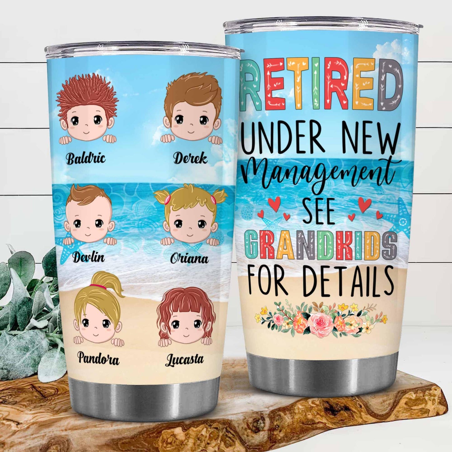 Retirement Gifts - Retirement Tumbler - Retired Under New Management See Wife For Details Tumbler, Quitter, Retired Gifts, Husband, Dad, Boyfriend, Men, Christmas, Fathers day, Boss 20OZ