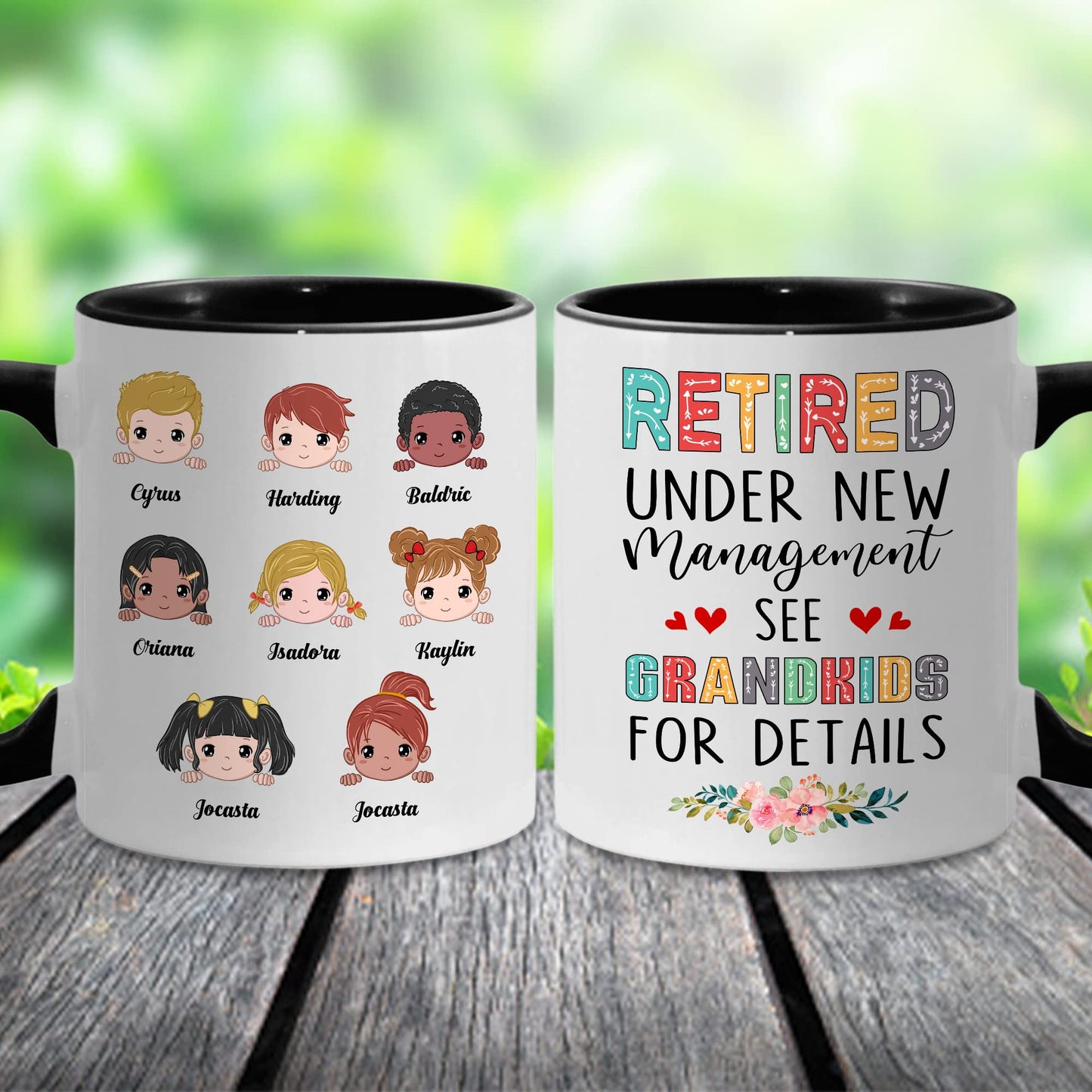 Retired Mug Retirement Mug Retired Under New Management See Grandkids For Details Mug Funny Happy Retirement Gift For Grandma Women From Grandkids On Mothers Day Birthday Christmas Accent 11OZ