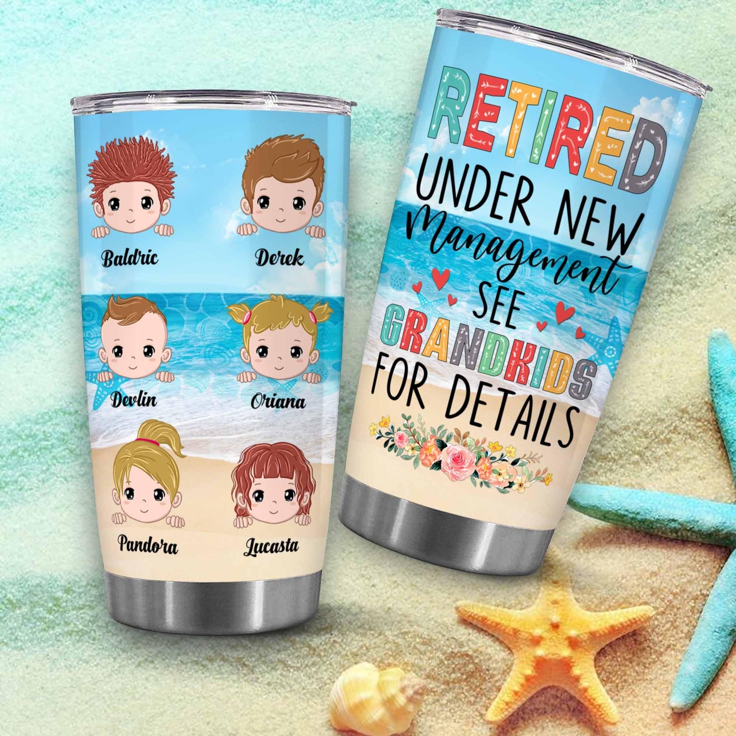 Retirement Gifts - Retirement Tumbler - Retired Under New Management See Wife For Details Tumbler, Quitter, Retired Gifts, Husband, Dad, Boyfriend, Men, Christmas, Fathers day, Boss 20OZ